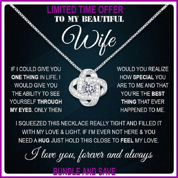 Gold-Plated Heart Pendant Necklace with Message Card in Gift Box